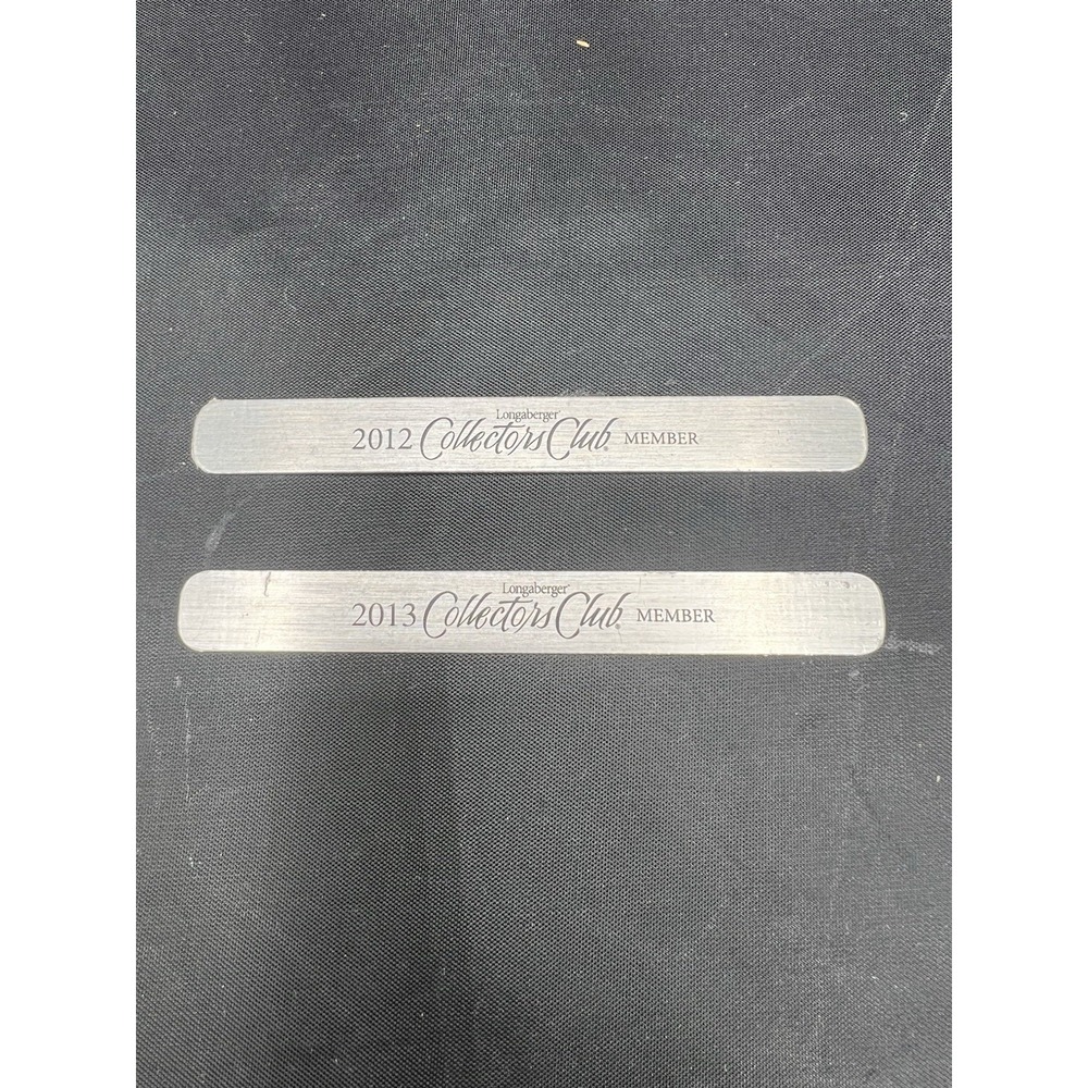 🧺 2 Longaberger Collectors Club Membership Tags – 2012 & 2013 ✨ Great Set
